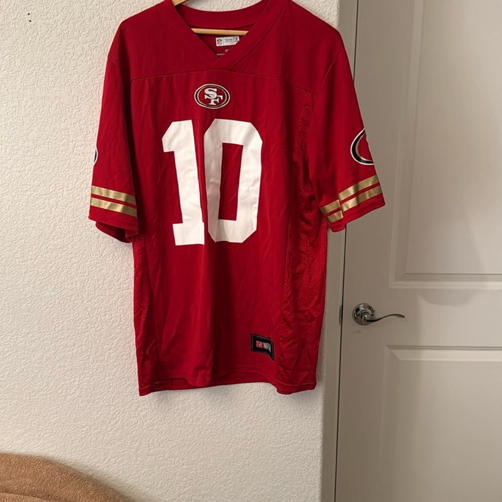 Red Football Jersey with Number 10